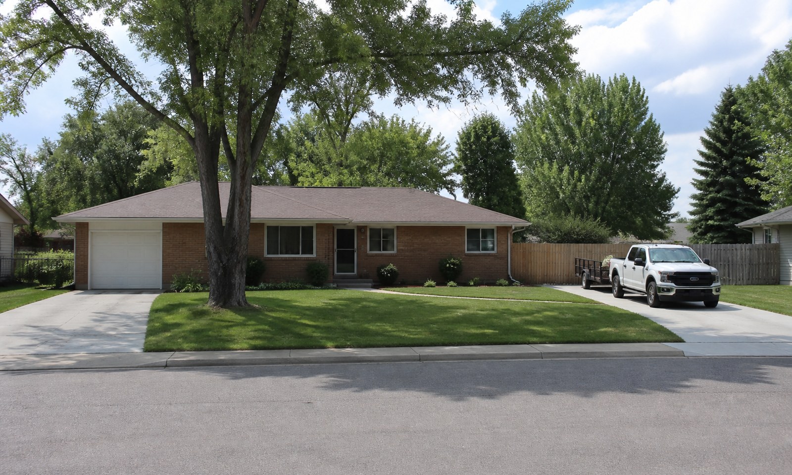 Concept example of a Northern Colorado home with two separate driveways