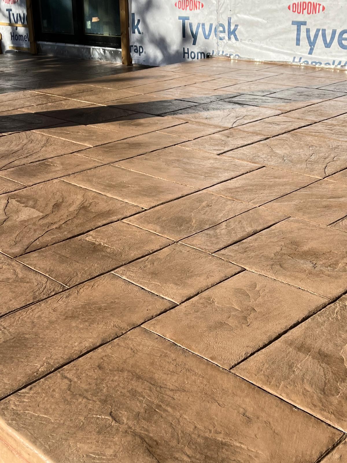 Stamped concrete surface