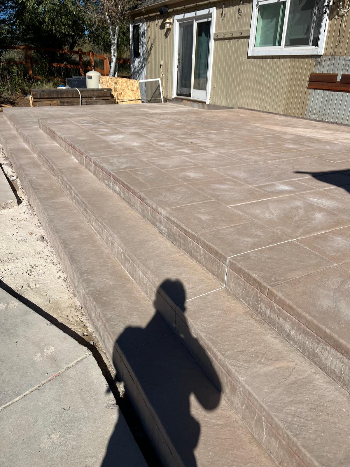 Stamped patio and steps