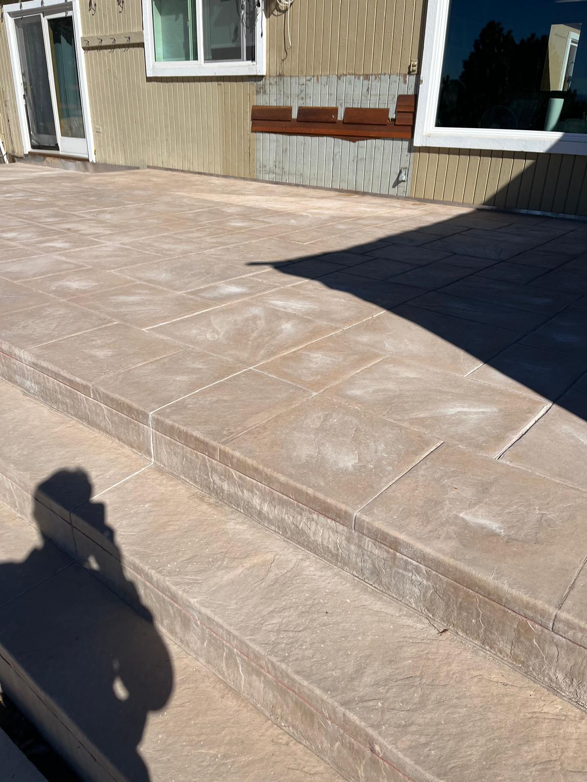 Finished decorative patio