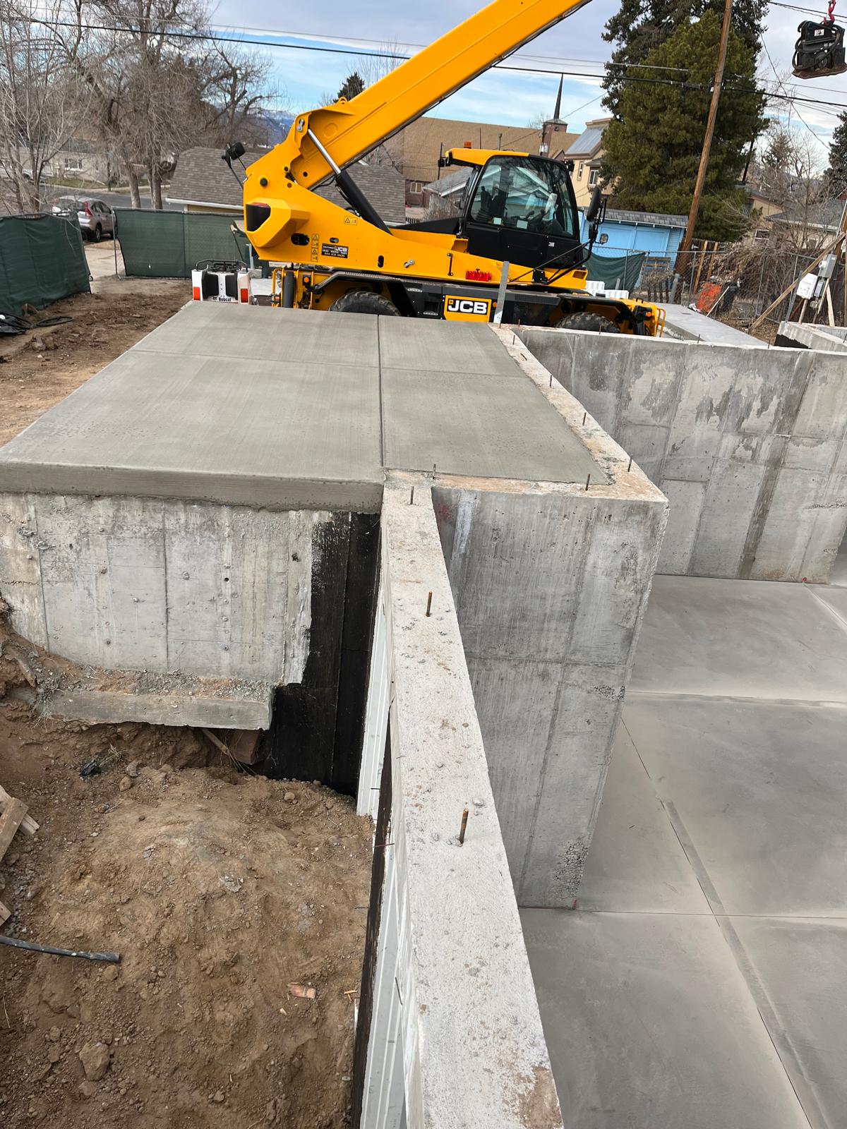 Foundation walls and slab