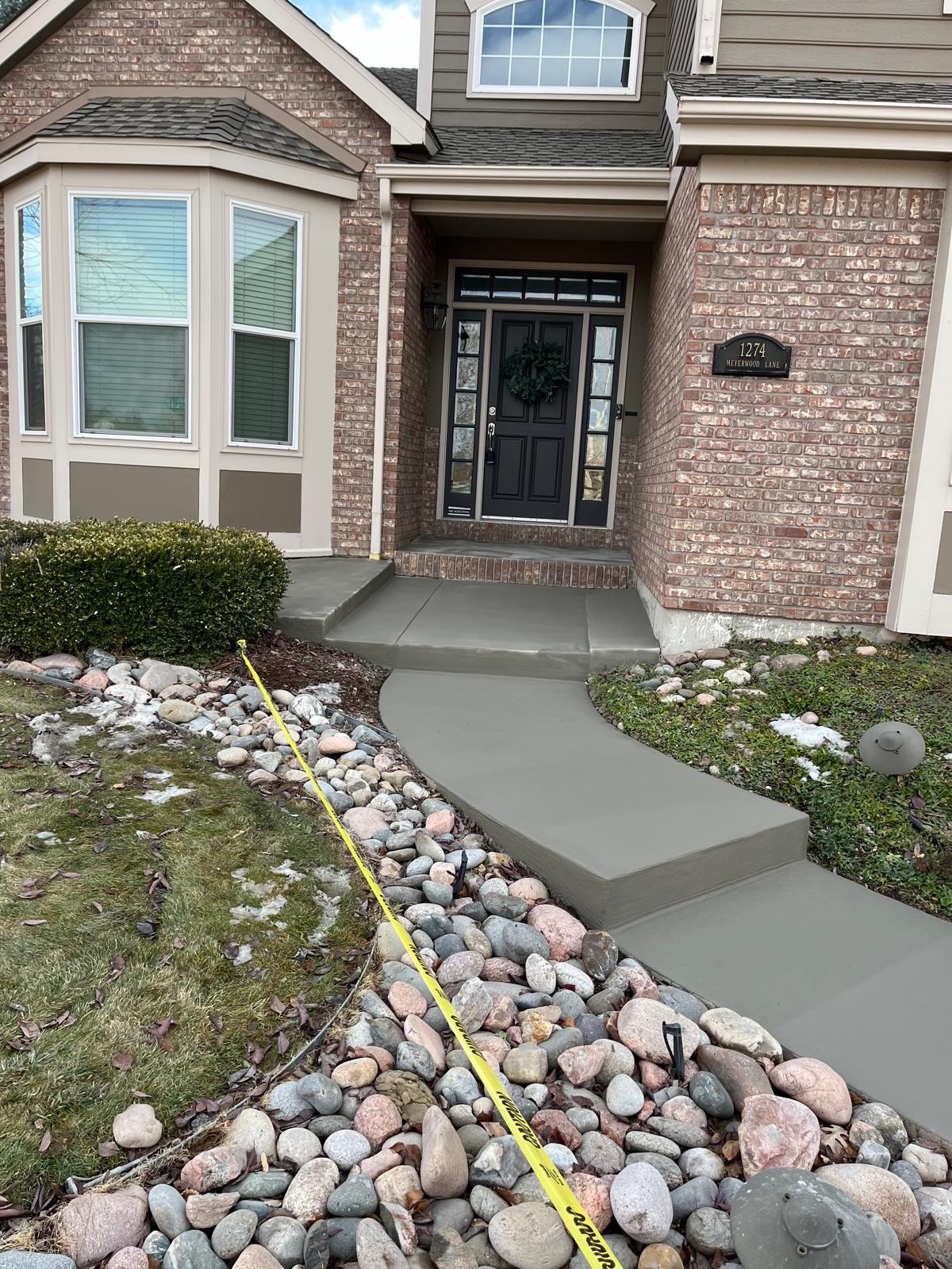 Front entry landing and steps